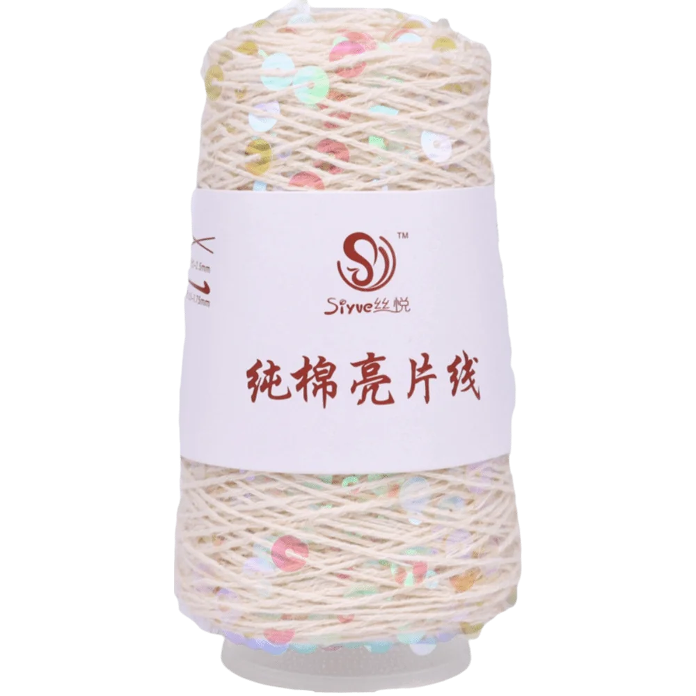 Sequin Glitter Hand Knitting Yarn – Polyester Bead Craft Thread