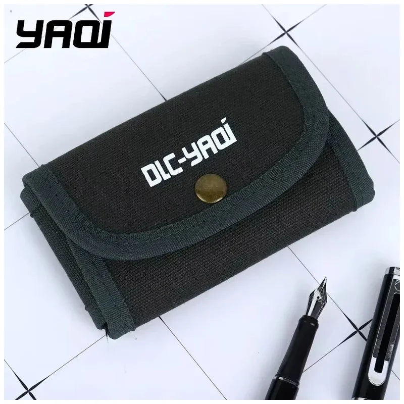 YAQI Dark Green Canvas Travel Pouch for Safety Razors
