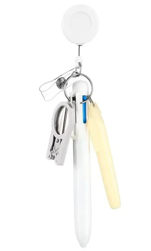 Nurse Pen Set – Badge Clip, Pen, Highlighter & Folding Scissors