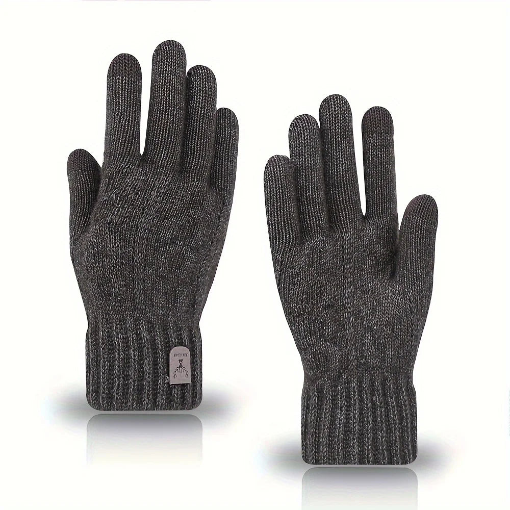 Thick Knit Winter Touch Screen Gloves – Unisex Ski & Cycling