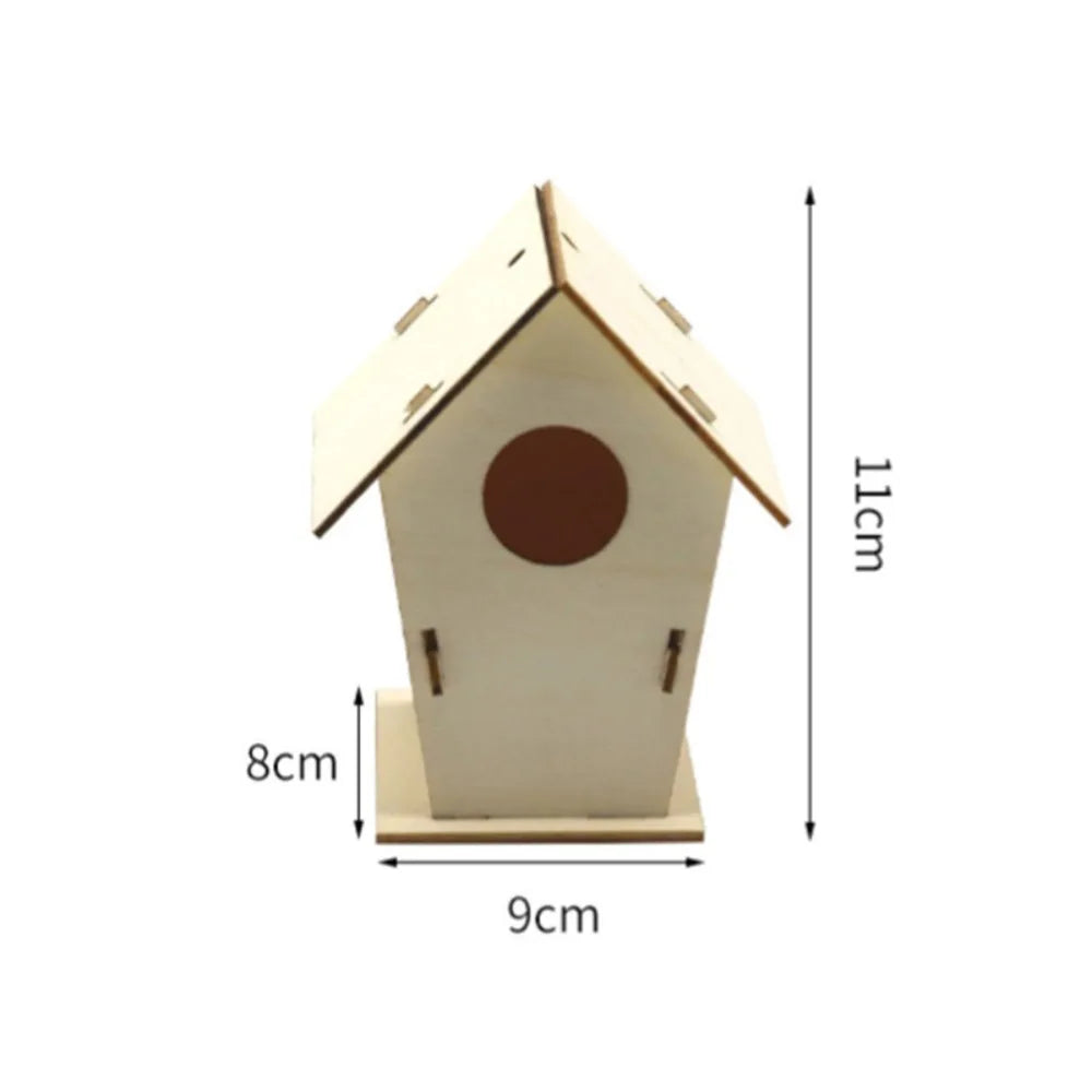 DIY Wooden Hanging Birdhouse – Natural Garden Bird Nest House
