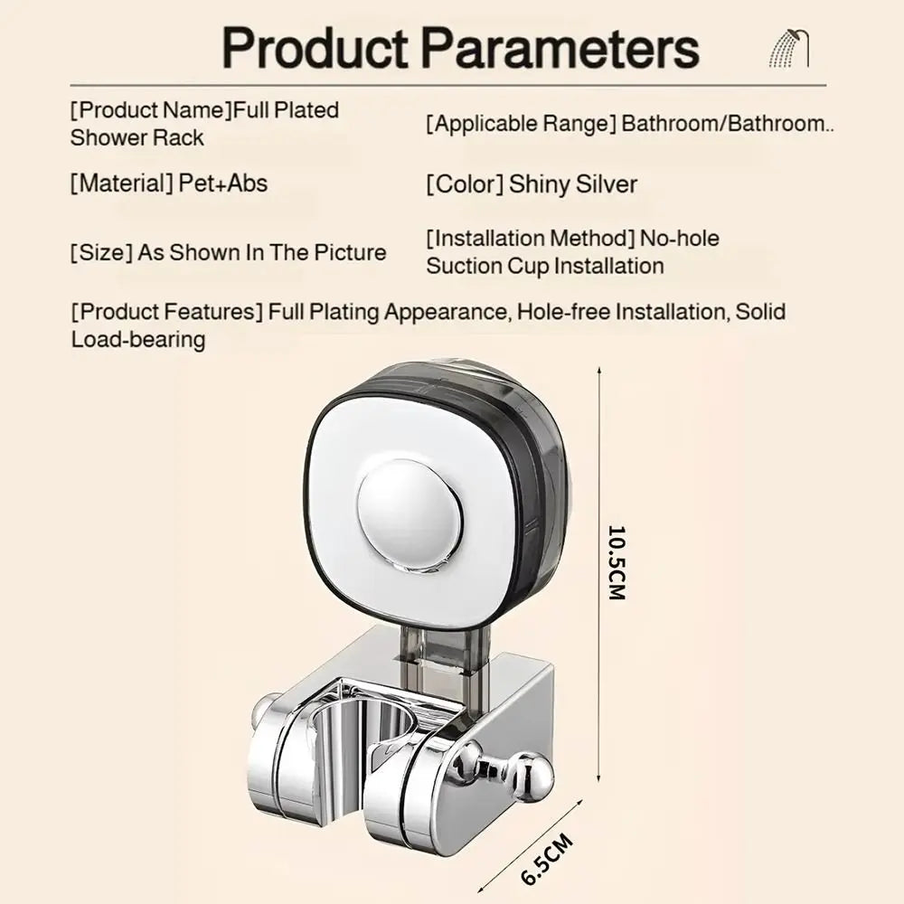 No-Drill Suction Cup Shower Holder Wall Mount Bracket