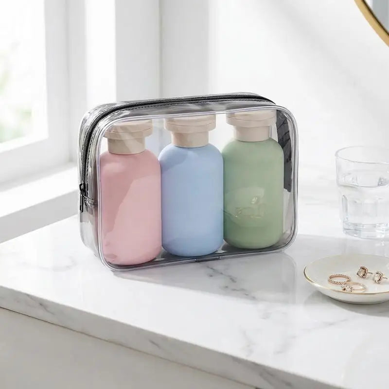 3-Pack Leakproof Travel Bottles 100ml Refillable Squeeze Tubes