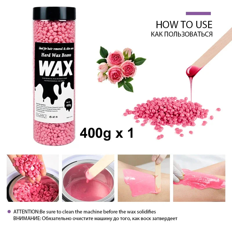 400g Hard Wax Beads for Hair Removal – Brazilian Waxing Beans