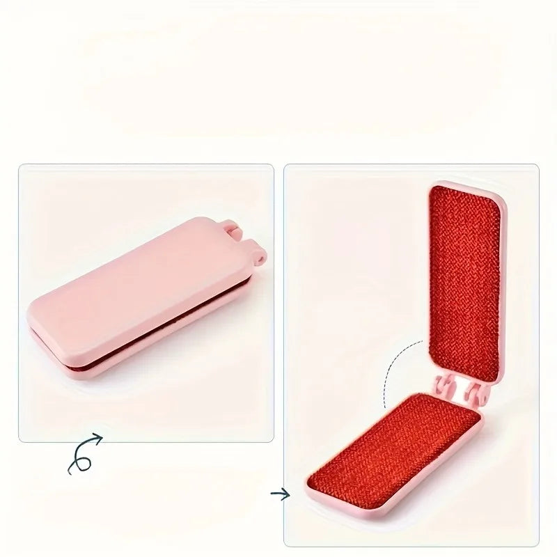 Foldable Double-Sided Lint Remover Brush for Clothes & Sofa