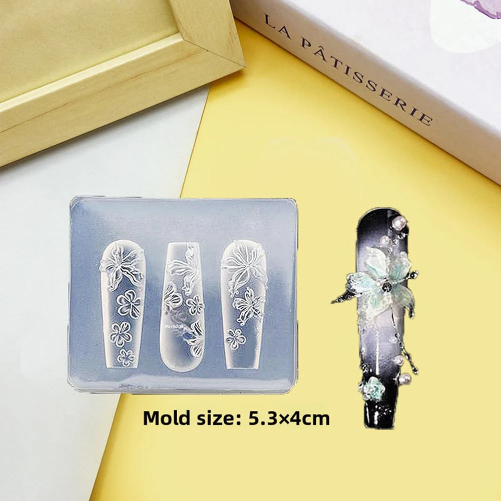 3D Seashell Flower Nail Art Silicone Mold – UV Resin & Gel