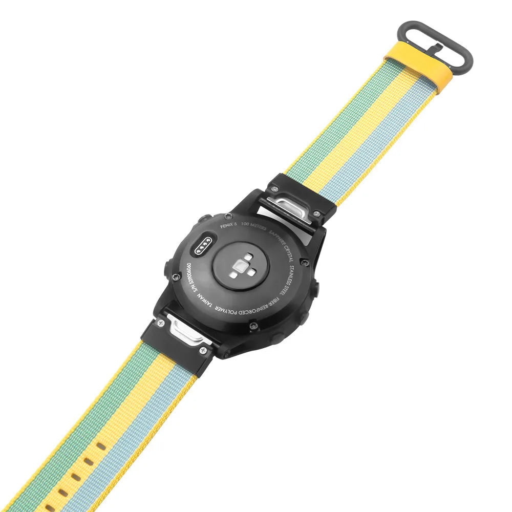 22mm Quick-Release Nylon Watch Band for Garmin Fenix