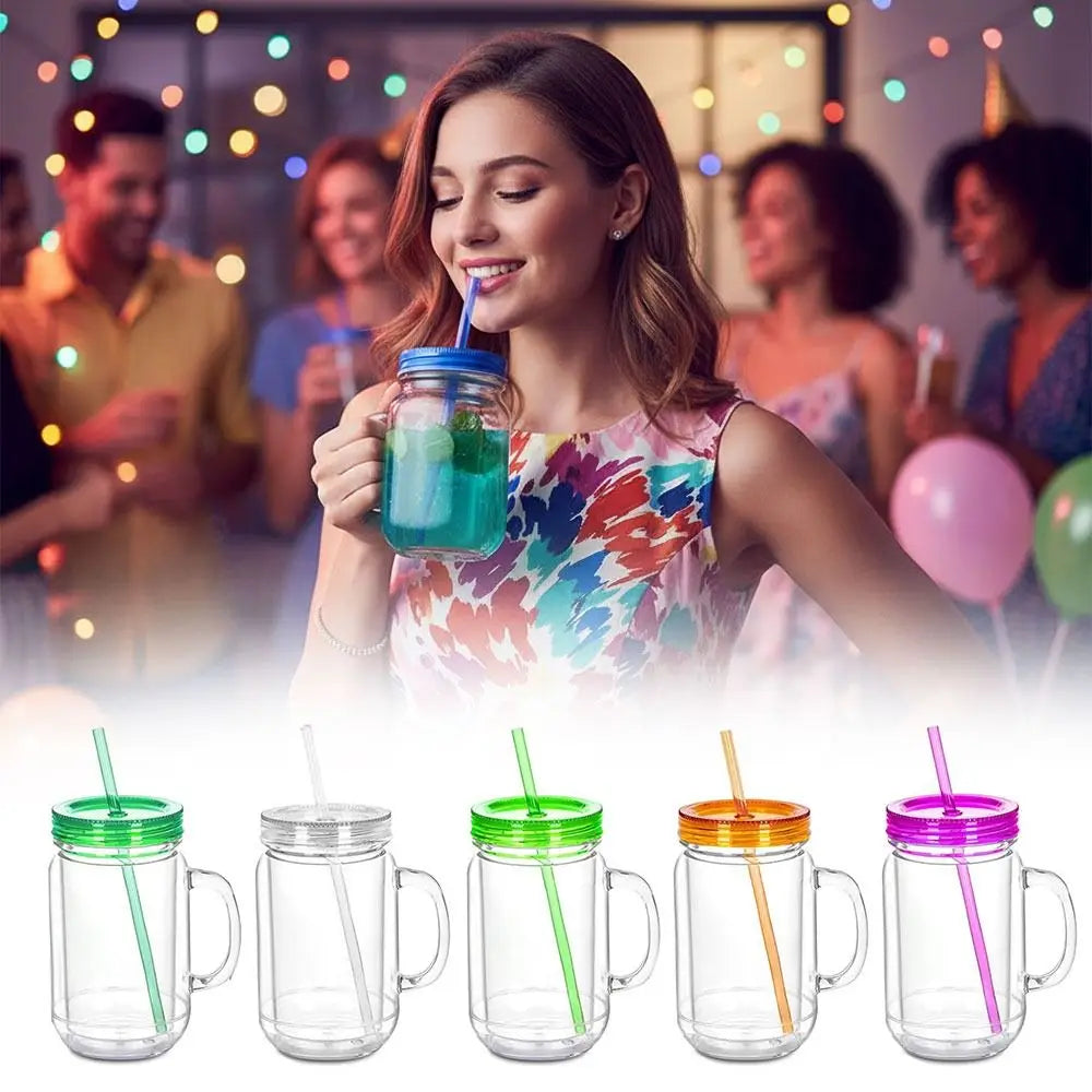 20 oz DIY Snow Globe Glitter Tumbler – BPA-Free Acrylic Cup