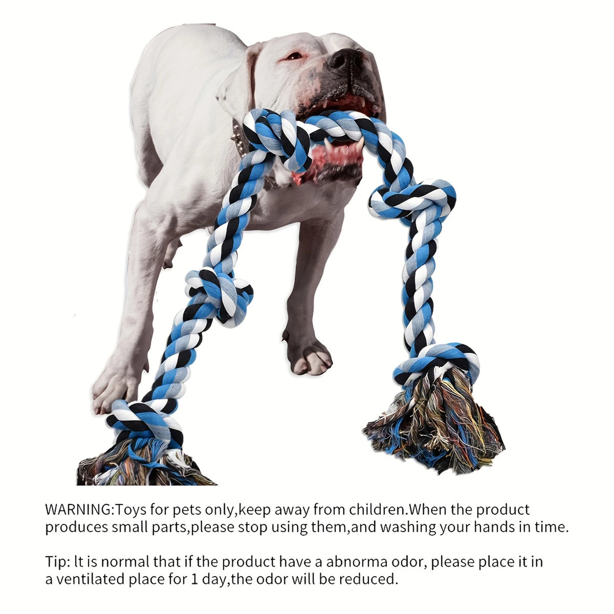 Heavy-Duty Dog Cotton Rope Chew Toy – Teeth Cleaning Play