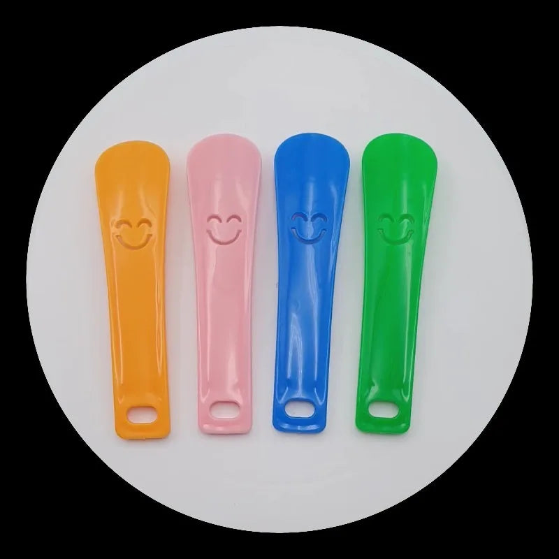 2-Pack Joyful Face Portable Shoehorn – Durable Plastic