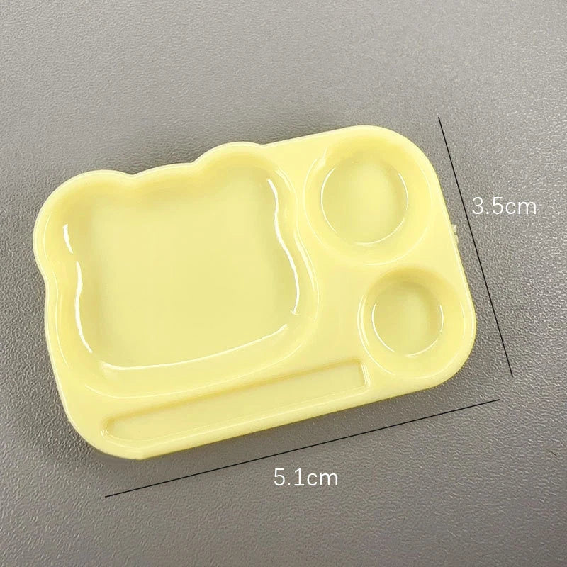 Cartoon Nail Art Color Mixing Palette with Brush Holder