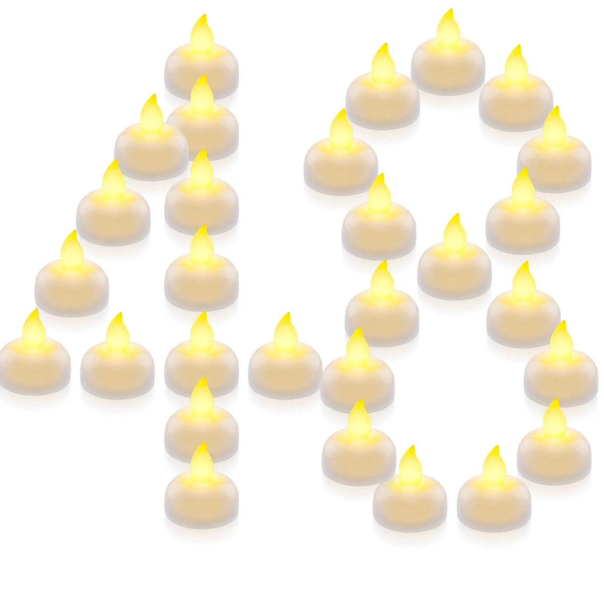 Flameless Floating LED Tealights – Waterproof 12-Pack, 100H