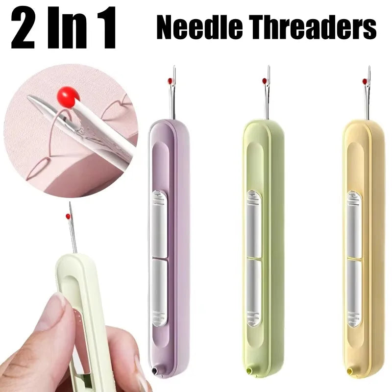 2-in-1 Needle Threader & Seam Ripper – Easy Sewing Tool