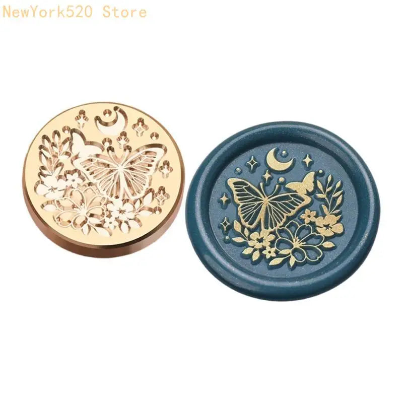 Brass Flower Wax Seal Stamp – 28 Designs for Scrapbooking
