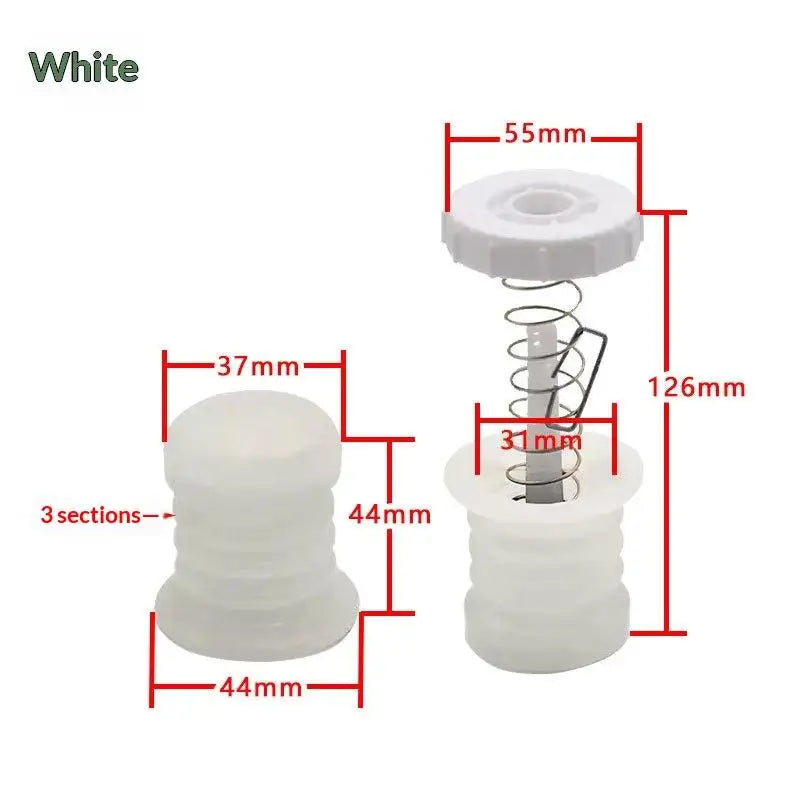 Washing Machine Drain Valve Plug Set – Rubber Seal & Spring