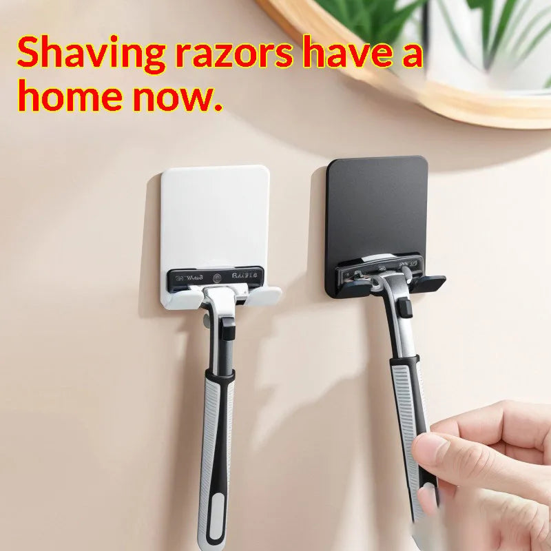 Wall-Mounted Self-Adhesive Razor Holder – Waterproof Shaver Rack