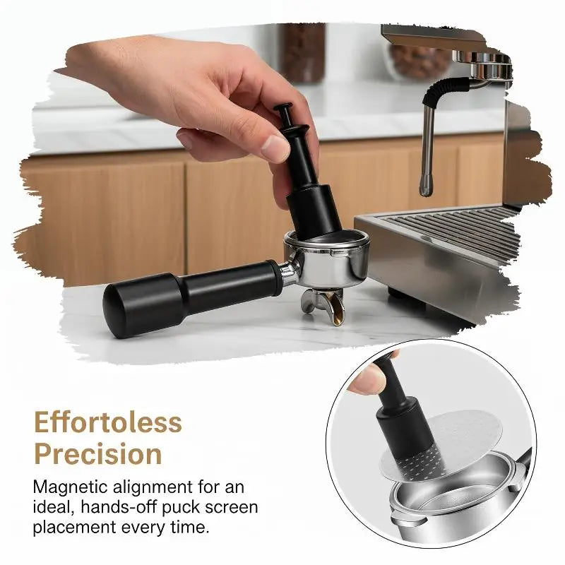 Magnetic Coffee Puck Screen Suction Press Espresso Tool