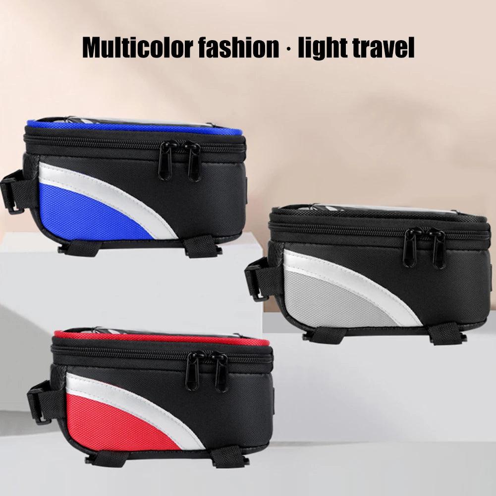Waterproof MTB Bike Frame Bag – Touch Screen Phone Holder 6.7"
