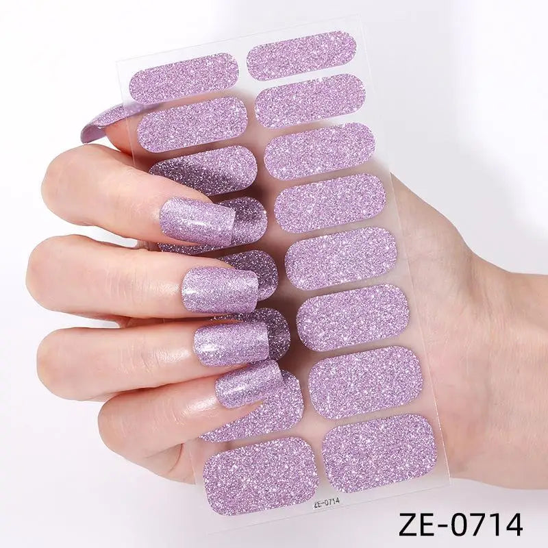 Glitter Self-Adhesive Nail Polish Strips – DIY Nail Wraps