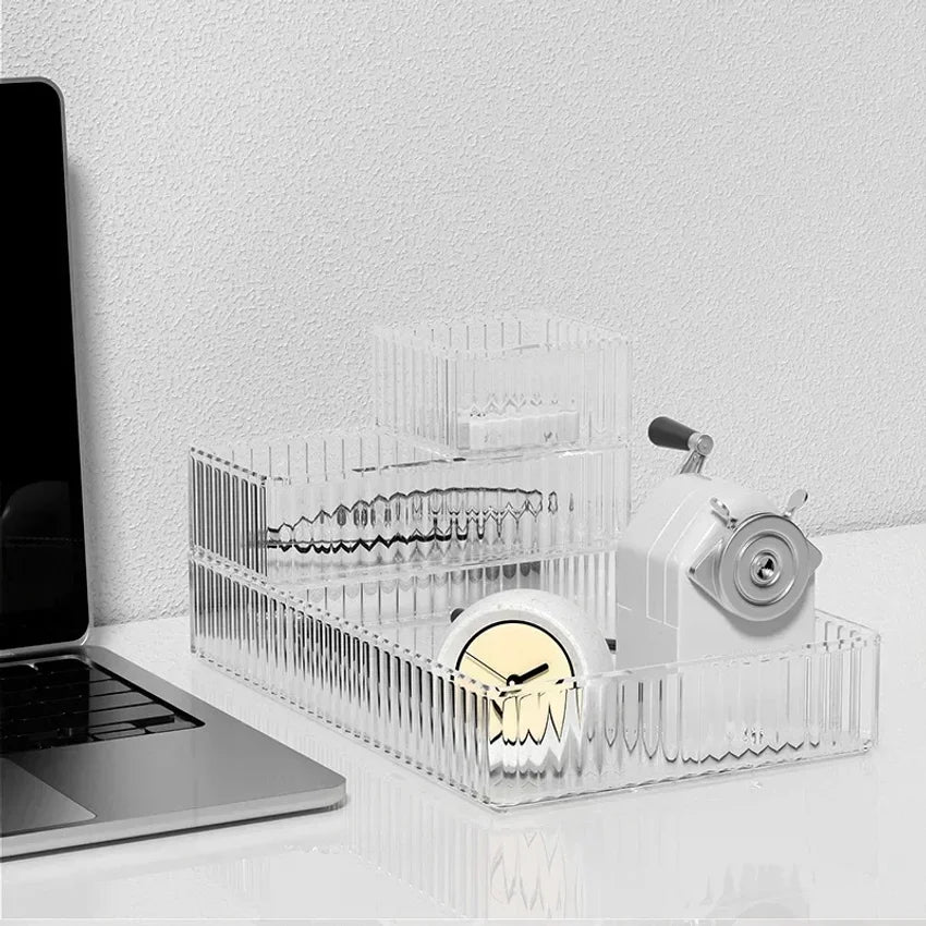 Clear Plastic Drawer Organizer Set – Desk & Bathroom Bins