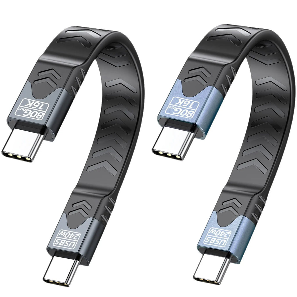 240W USB-C Cable 80Gbps 16K Thunderbolt 5/4/3 – VIBE
