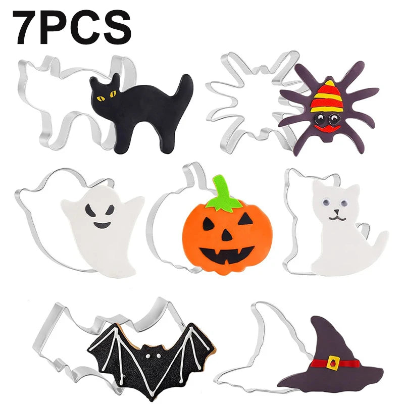 Halloween Cookie Cutters Set – Pumpkin Ghost Bat Stainless Steel