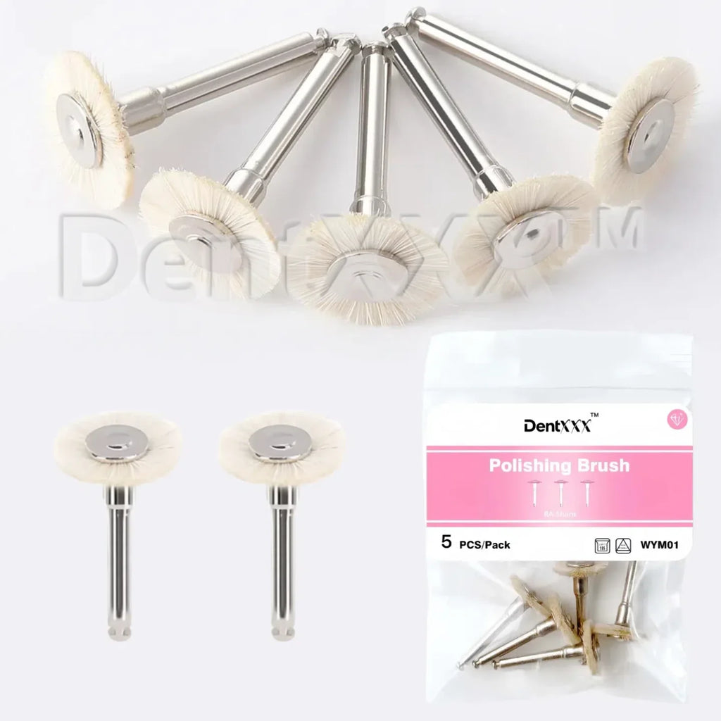 5-Pack Felt Wool Polishing Brush Wheels for Rotary Tools 2.35mm