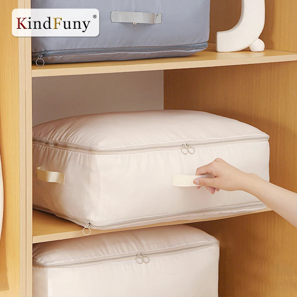 Self-Compressing Storage Bag – Large Clothes & Quilt Organizer