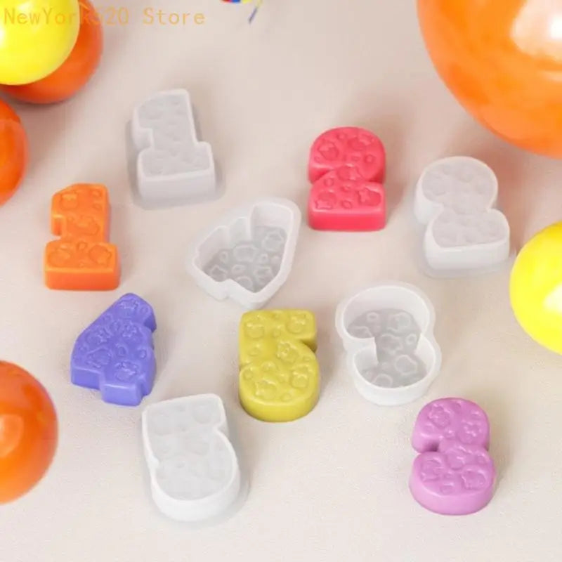 Strawberry Number Silicone Mold for Resin, Soap & Baking