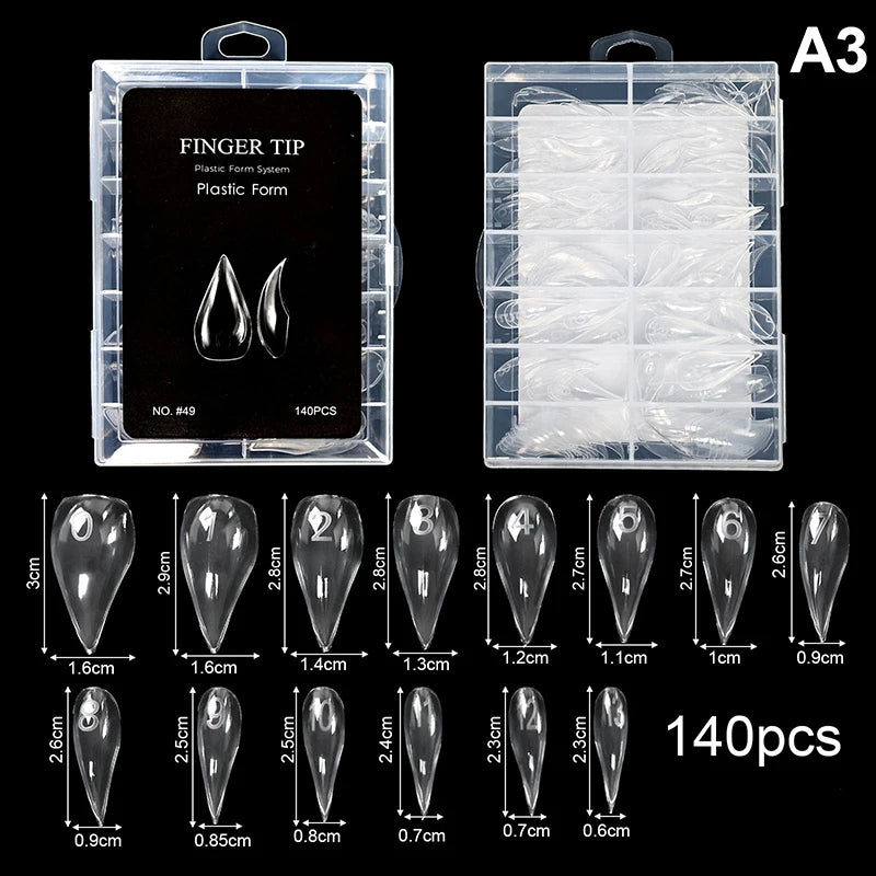 Eagle Talon False Nail Tips Clear Stiletto 70/140/150pcs