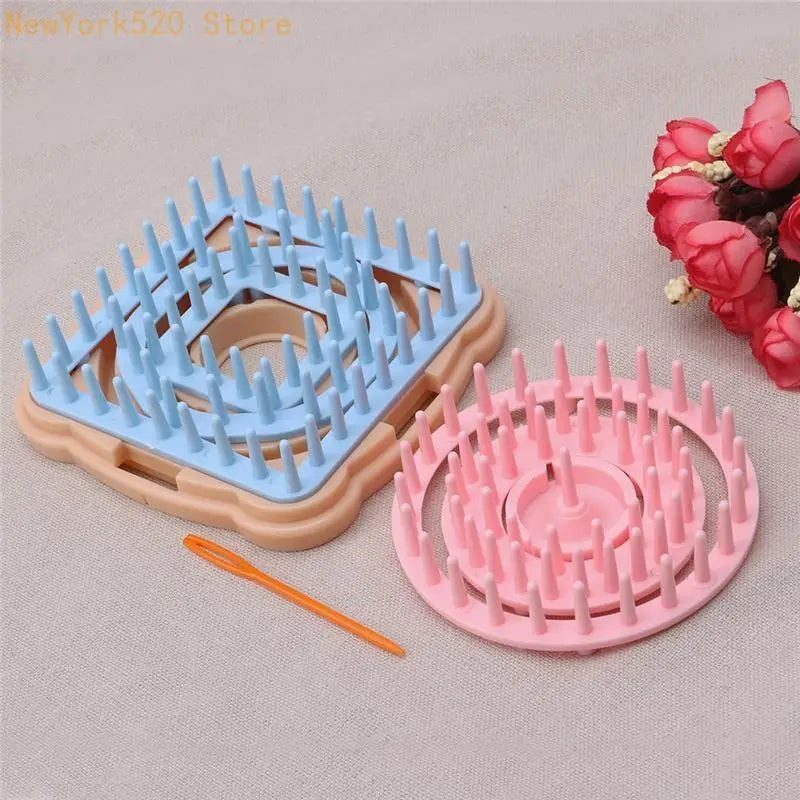 9-Piece Knitting Loom Set – Flower Pattern Maker & Yarn Craft Tool