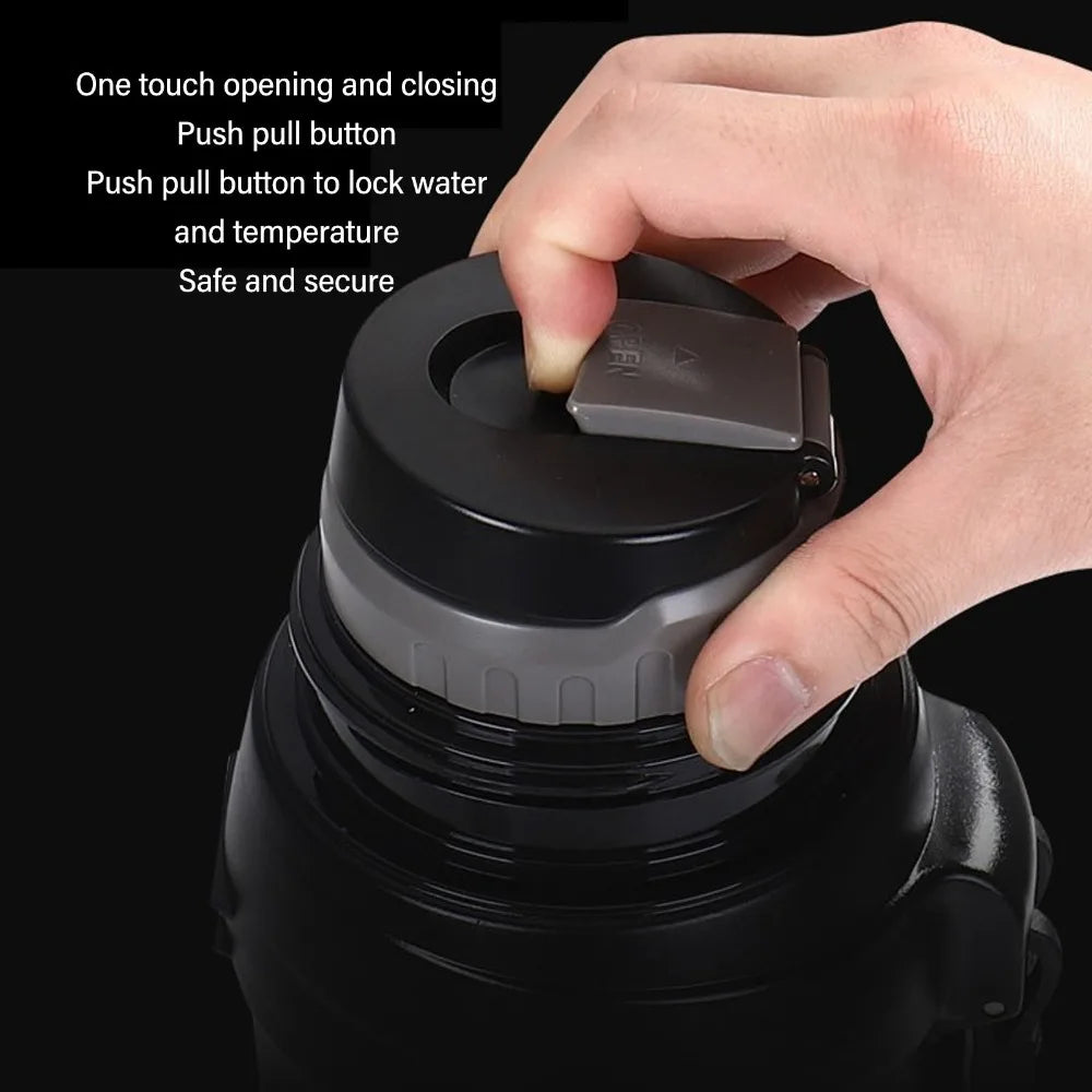 VIBE 2000ml Stainless Steel Insulated Water Bottle | Leak-Proof
