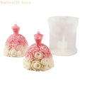 Wedding Dress Silicone Mold – 3D Floral Gown Candle Soap Mould