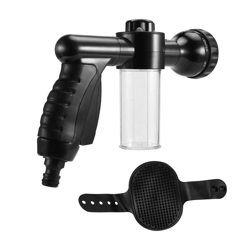 2-Piece Pet Bathing Set – Foam Sprayer & Rubber Grooming Comb