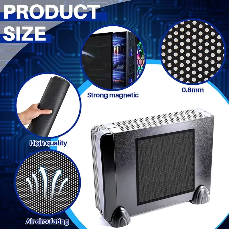 PVC Dustproof Mesh PC Case Cover – 30x50 & 50x50cm