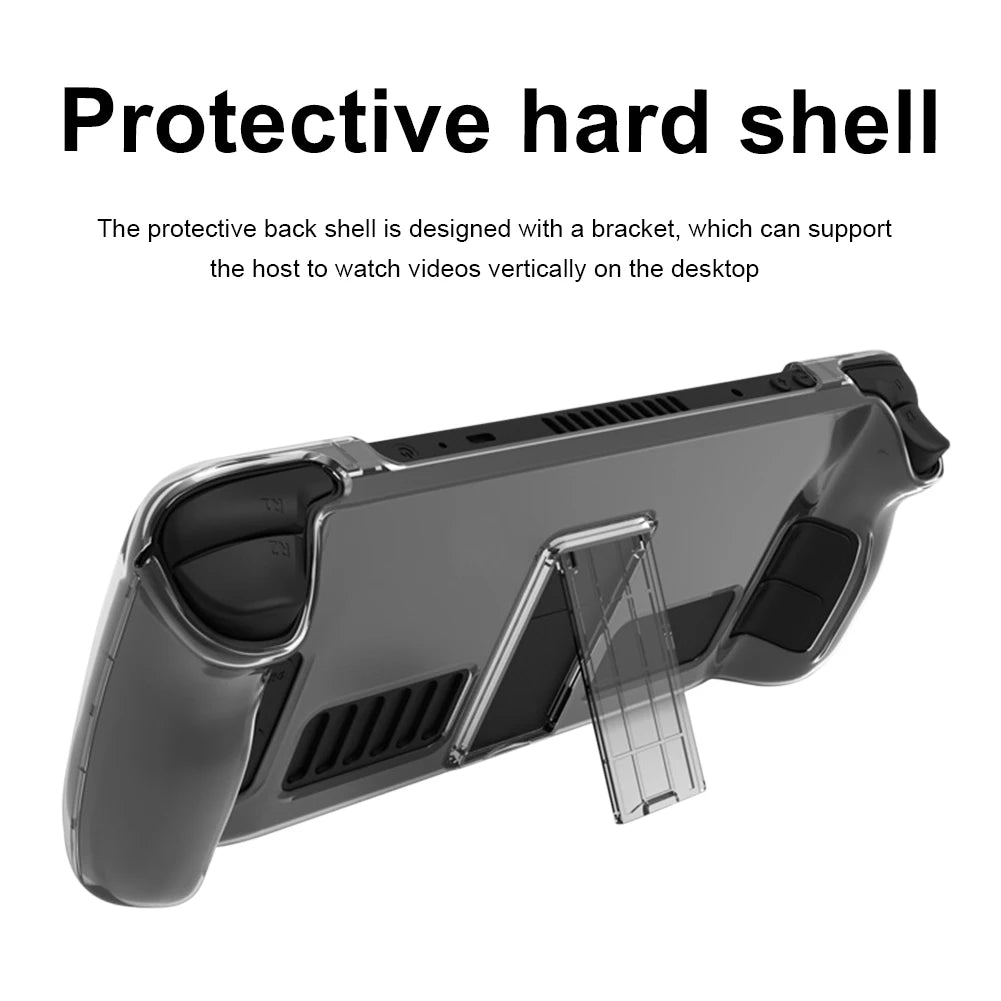 Clear PC Protective Case with Kickstand for Steam Deck