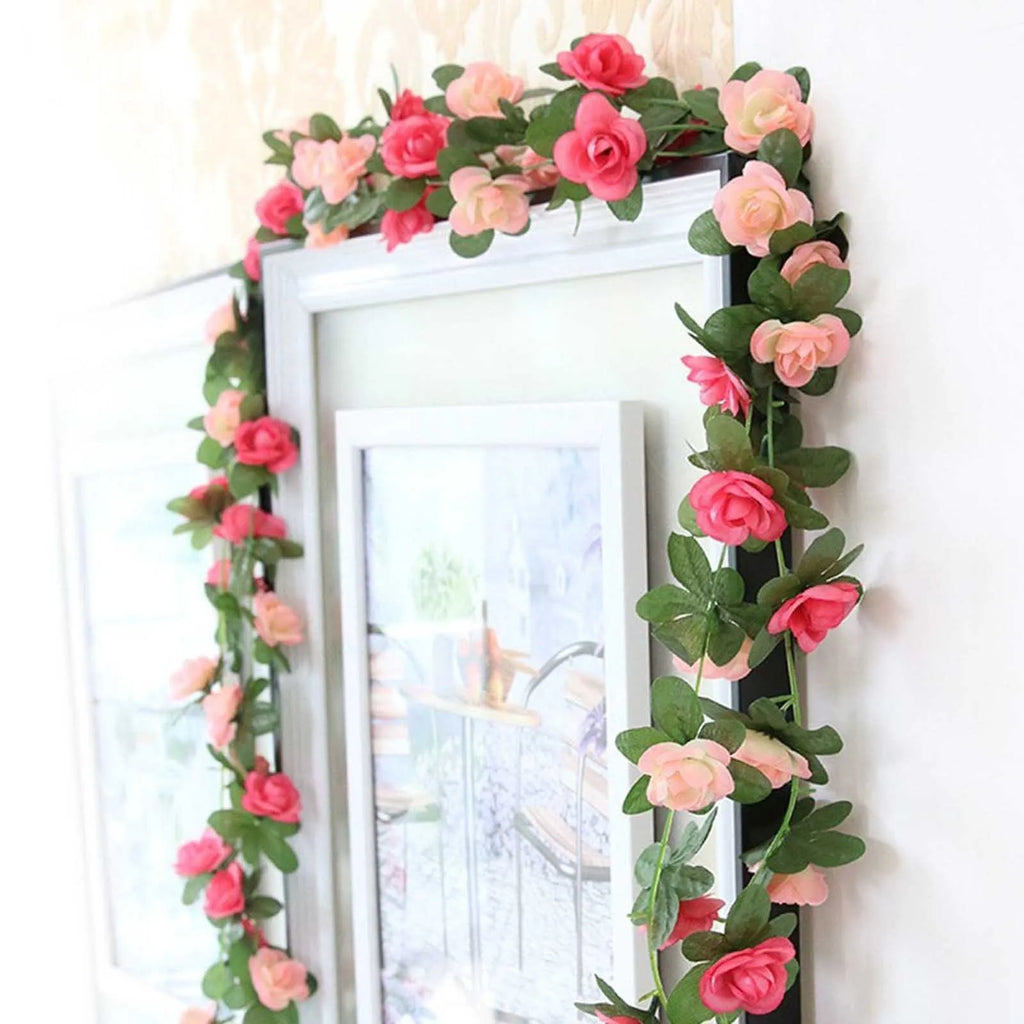 2.5m Artificial Rose Vine Garland for Wedding & Home Decor