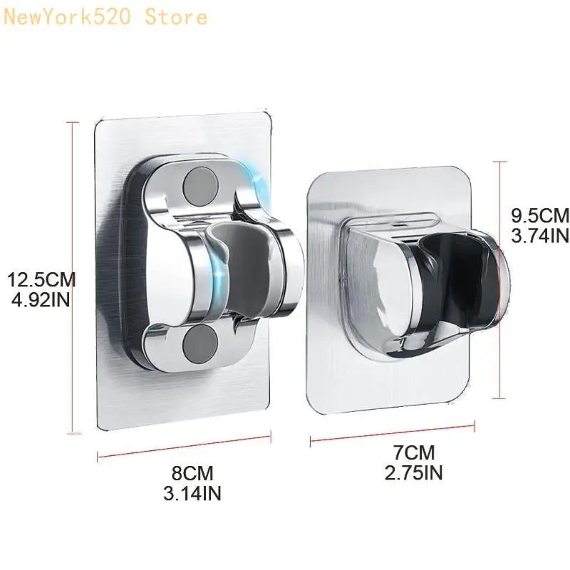 No-Drill Adjustable Shower Head Holder – Adhesive Wall Bracket