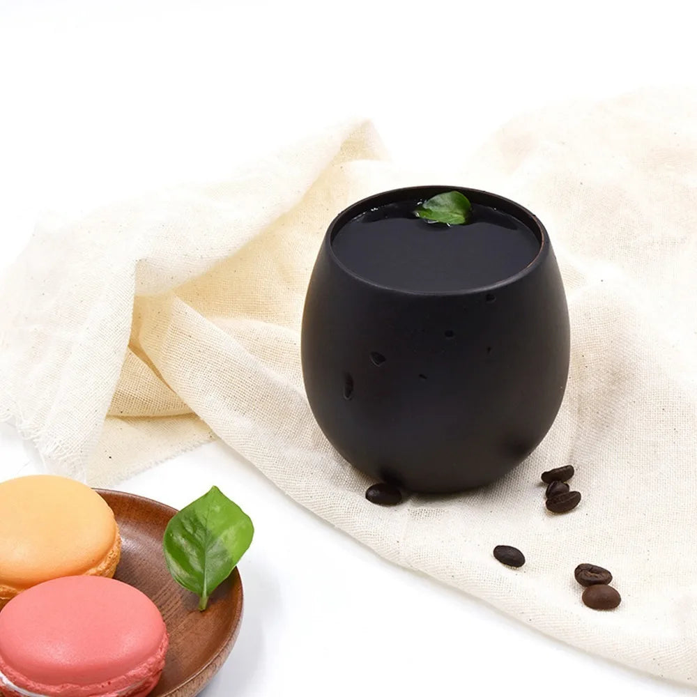 250ml Jujube Wood Tea Cup | Polished Wide Belly Wooden Mug