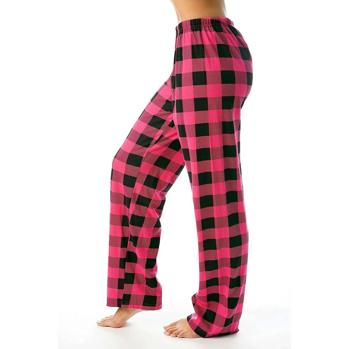 Women's Plaid Lounge Pants – Drawstring Sleep Bottoms S–3XL