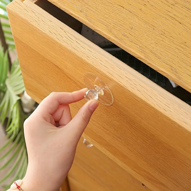 Crystal Ball Self-Adhesive Cabinet Drawer Handles 5/10 Pack
