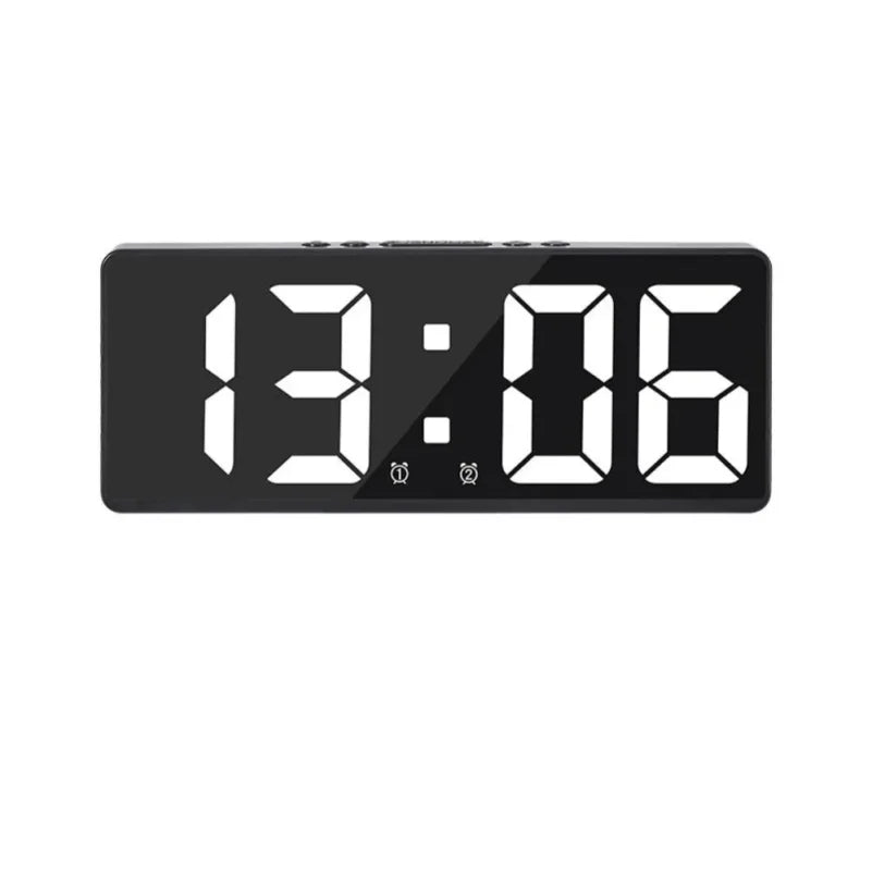 LED Alarm Clock with Nightlight, Temperature & Calendar