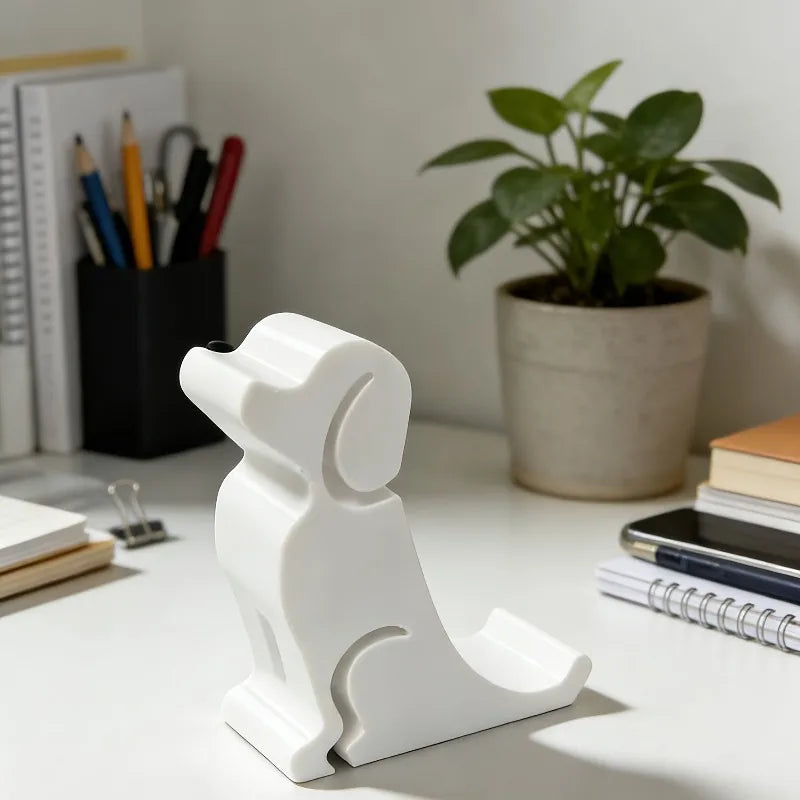 3D Cute Dog Phone Holder – PLA Desk Stand, 2 Colors