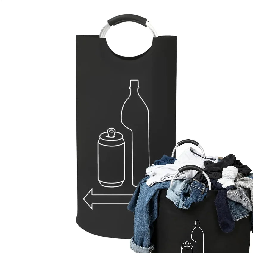 115L Folding Bottle Storage Bag Large Capacity Aluminum Handle Bin