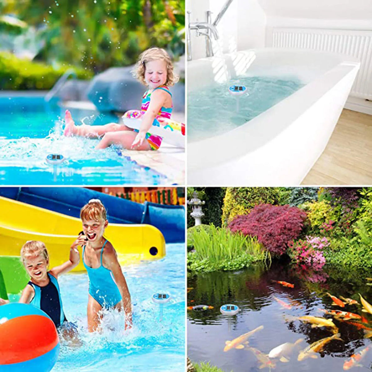 Solar Floating Pool Thermometer – Waterproof LCD Display
