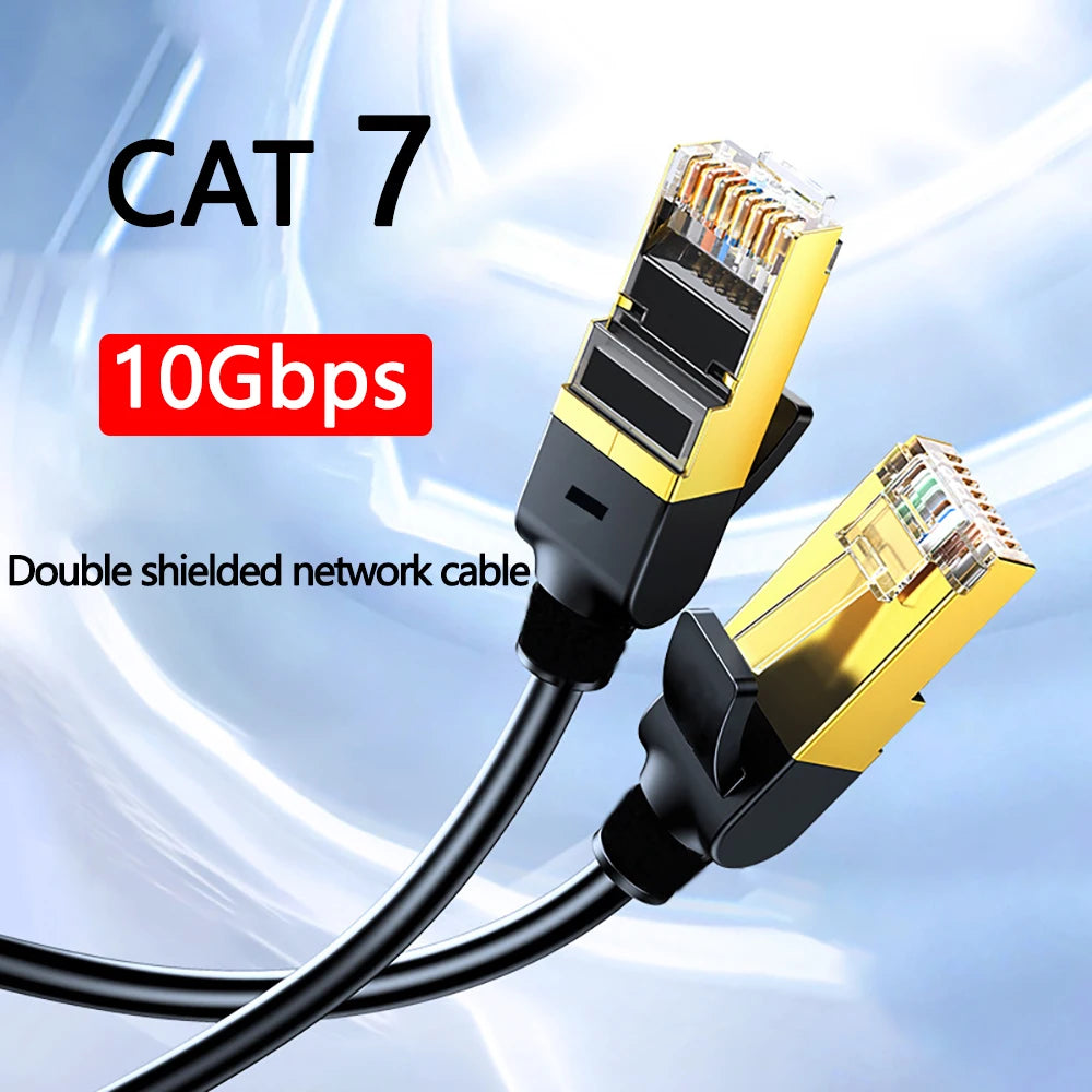 CAT7 Ethernet Cable 10Gbps RJ45 LAN Patch Cord – 600MHz Shielded