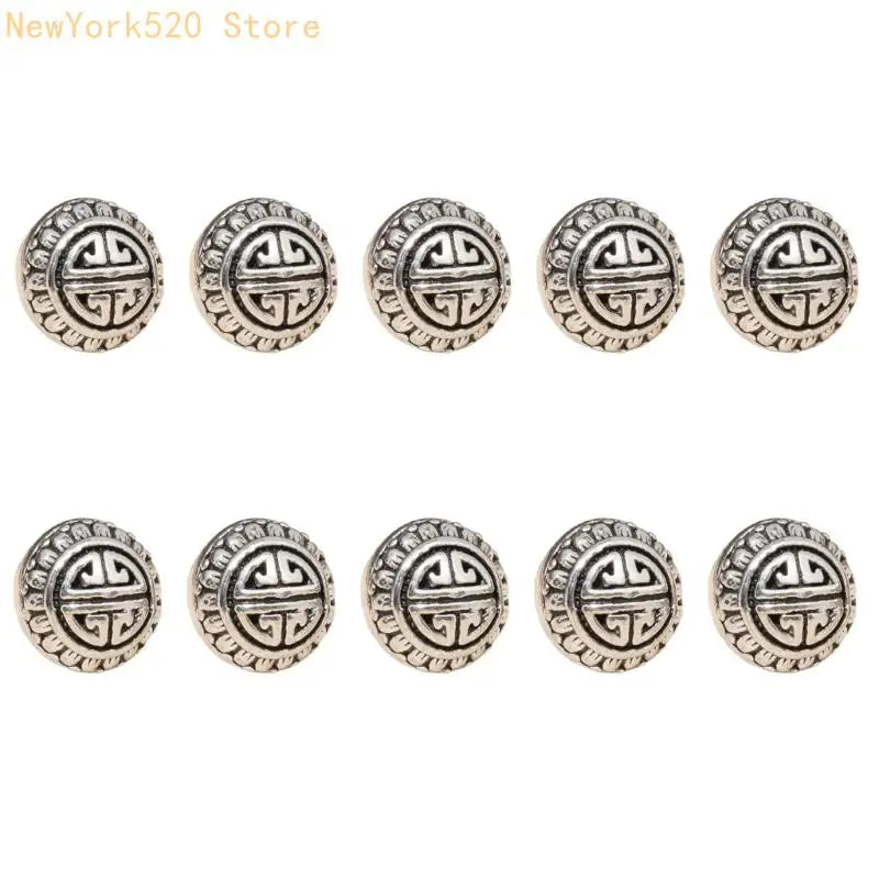 10Pcs Cloud Pattern Metal Buttons for Jackets, Coats & Sewing