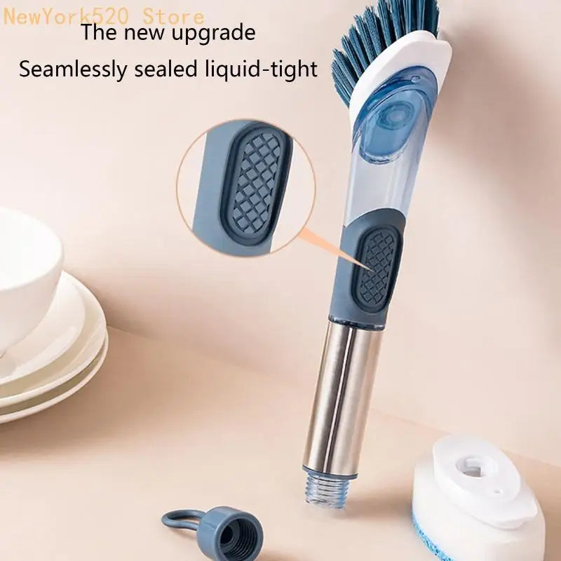 Soap Dispensing Dish Brush Set – 4 Replacement Heads