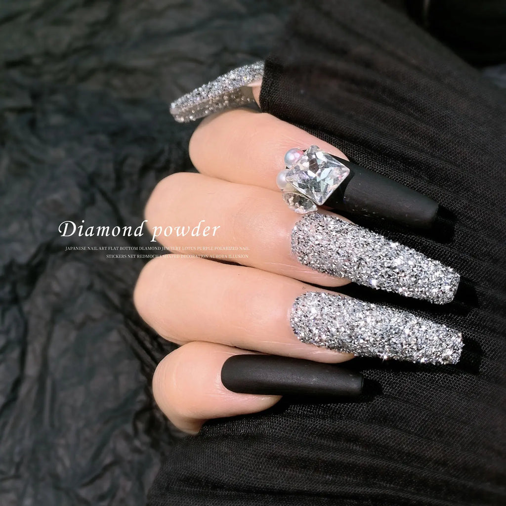 Crystal Broken Diamond Nail Glitter Powder – High Gloss Sparkle