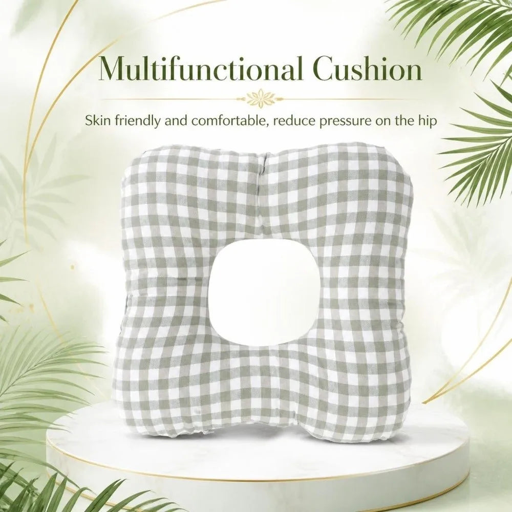 Soft Breathable Cotton Comfort Cushion – Reusable & Portable